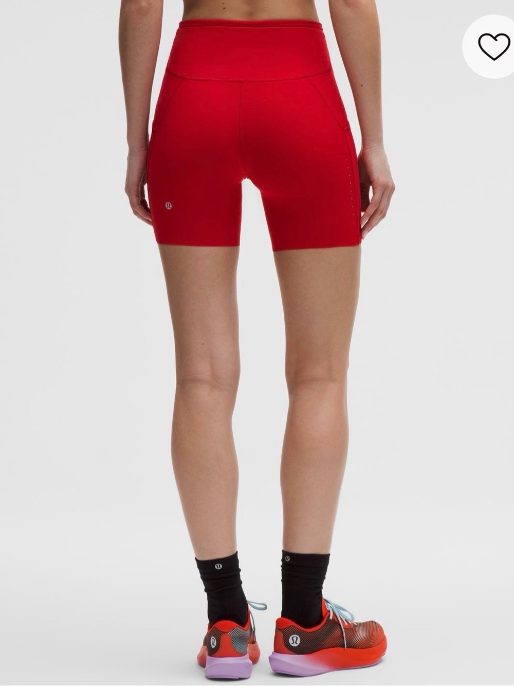 lululemon athletica High-Rise Red Bike Shorts - Picture 2 of 2